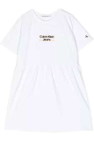 Calvin Klein Niña y chica adolescente Vestidos - Logo-embroidered dress