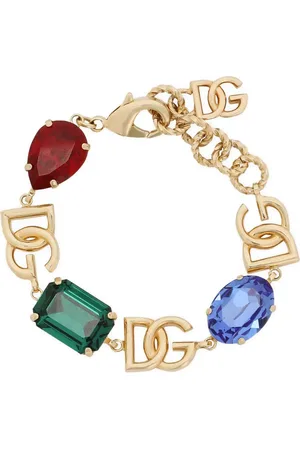 Dolce & Gabbana Pulsera con detalles de cristal y dije del logo