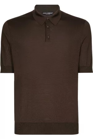 Dolce & Gabbana Hombre Playeras polo - Playera tipo polo de seda manga corta