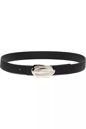 Salvatore Ferragamo Hombre Cinturones - Oval-buckle leather belt