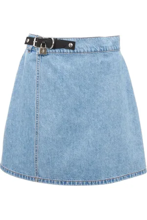 J.W.Anderson Falda de mezclilla corta con candado