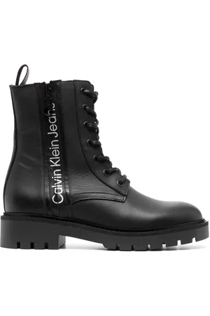 Calvin Klein Mujer Zapatos de vestir - Logo-print leather boots