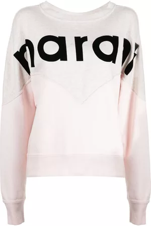 Marant Etoile Mujer Estampados - Logo-print two-tone sweatshirt