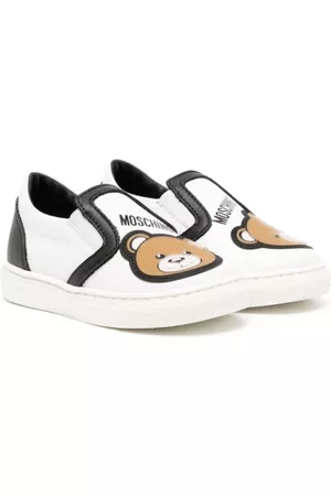 Moschino Tenis de pádel y tenis - Logo-print laceless leather sneakers