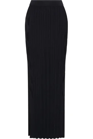 DION LEE Falda tejida de canalé Snakeskin