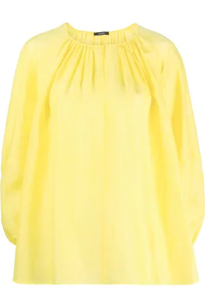 Joseph Blusa de seda con detalle fruncido