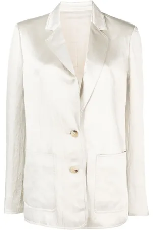 Helmut Lang Blazer con solapas de muesca y efecto satinado