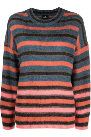 Paul Smith Suéter tejido con rayas estampadas