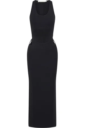 DION LEE Vestido tejido de crochet transparente