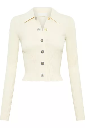 DION LEE Mujer Cárdigans - Gradient ribbed cropped cardigan