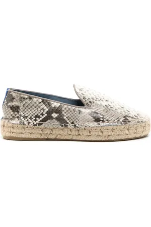 Blue Bird Alpargatas con efecto de piel de serpiente