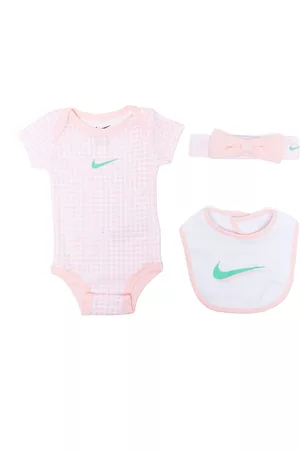 Nike Bebé Mamelucos - Swoosh-logo gingham babygrow set