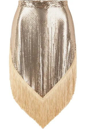 Paco rabanne Falda con dobladillo de flecos
