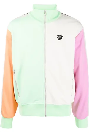 Palm Angels Chamarra deportiva con logo estampado y diseño color block