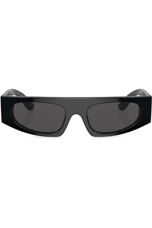 Dolce & Gabbana Lentes del sol con armazón rectangular y placa del logo