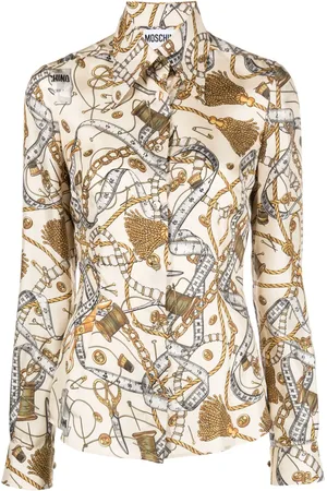 Moschino Camisa de seda estampada