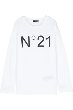 Nº21 Playera manga larga con logo estampado