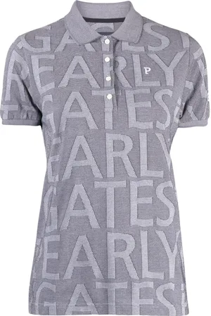 PEARLY GATES Playera tipo polo con logo en jacquard