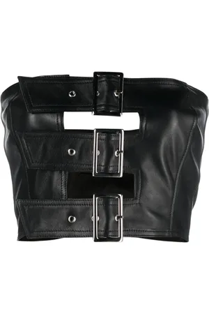 Manokhi Top estilo bandeau con hebilla