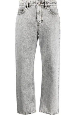 MOORER Jeans rectos con efecto lavado