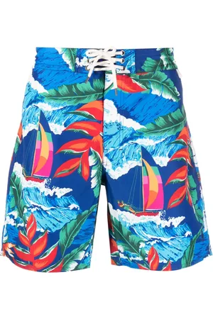 Ralph Lauren Shorts de playa con cordones y estampado floral