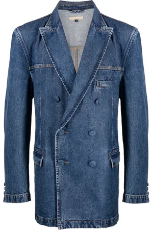 ROMEO HUNTE Blazer de mezclilla con doble botonadura