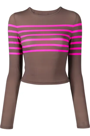 Cynthia Rowley Top corto a rayas