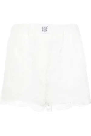 Msgm Shorts con panel de encaje