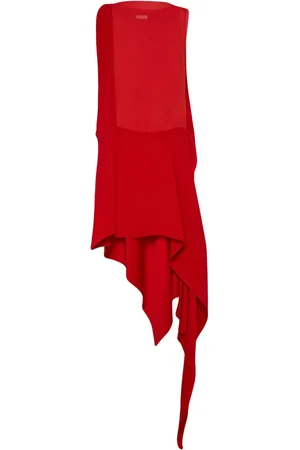 Salvatore Ferragamo Vestido de seda con diseño asimétrico