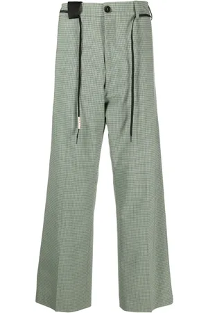 Marni Pantalones anchos con cuadros estampados