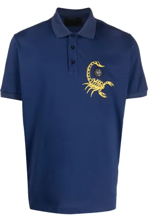 Philipp Plein Playera tipo polo con estampado Scorpion