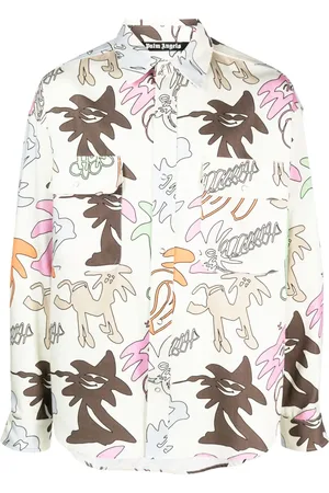 Palm Angels Camisa manga larga con estampado gráfico