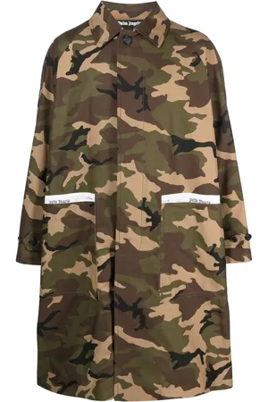 Palm Angels Abrigo con estampado militar y franja Sartorial