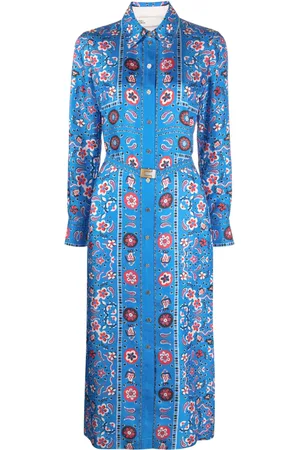 Tory Burch Sobrecamisa de seda con estampado de cachemira
