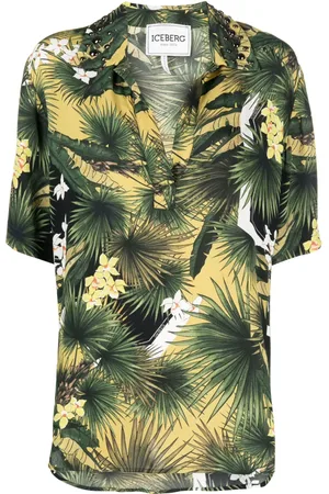 Iceberg Camisa con estampado botánico y cuello en V