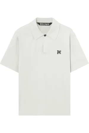 Palm Angels Playera tipo polo con monograma bordado
