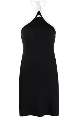 Courrèges Vestido con logo bordado