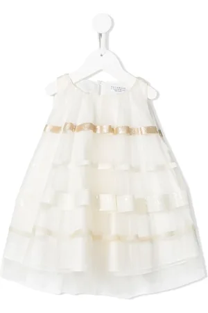 Brunello Cucinelli Vestido con detalle de lentejuelas y tul