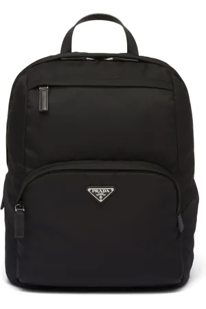 Prada Mochila con cierre y logo de triángulo