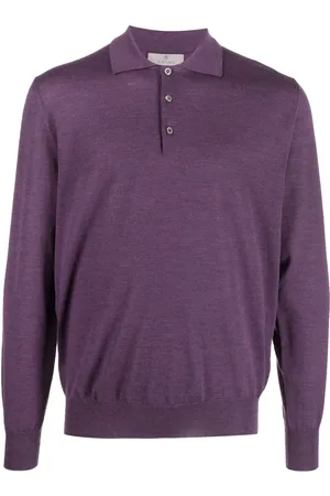 CANALI Playera tipo polo manga larga