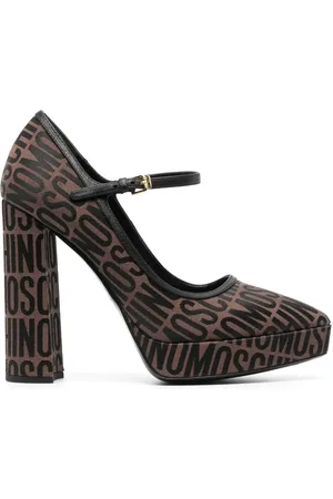 Moschino Zapatillas con logo en jacquard y tacón de 125mm