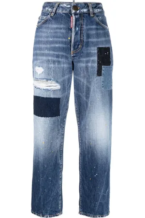 Dsquared2 Jeans rectos con salpicaduras de pintura estampadas