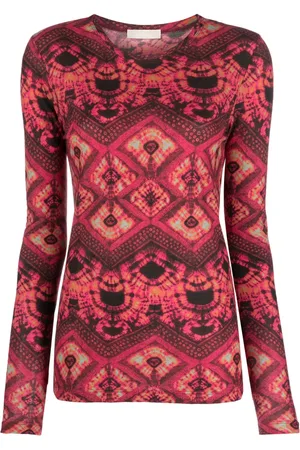 ULLA JOHNSON Playera con estampado abstracto