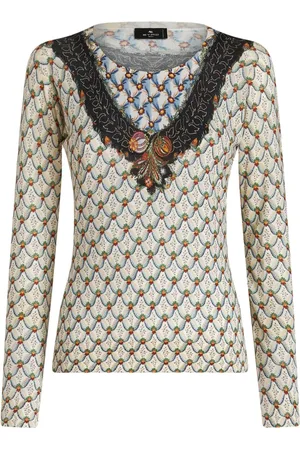 Etro Top de tejido con estampado floral