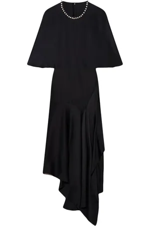 Stella McCartney Vestido midi con perlas bordadas