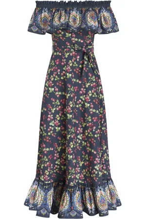 Etro Vestido con hombros descubiertos y estampado floral