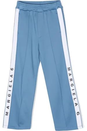 Maison Margiela Pantalones con letras del logo y detalle de rayas