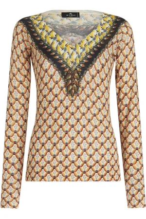 Etro Top de tejido con estampado floral