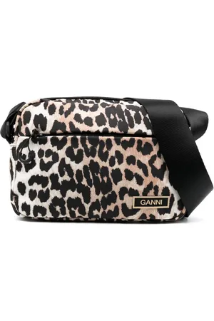 Ganni Bolsa crossbody con estampado de leopardo
