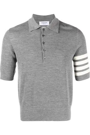 Thom Browne Playera tipo polo manga corta con detalle de rayas